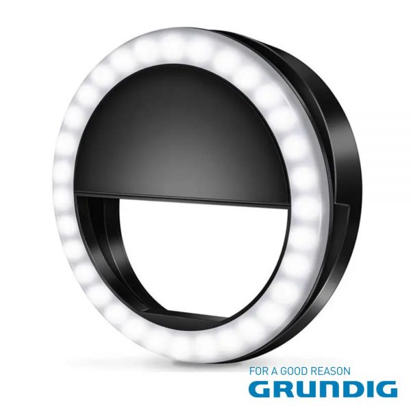 Ring Light P/ Telemóvel Universal Preto GRUNDIG - (10442)