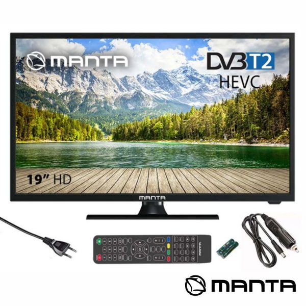 TV DLED 19" HD HDMI USB Colunas 2x3W 220V/12V MANTA - (19LHN123D)