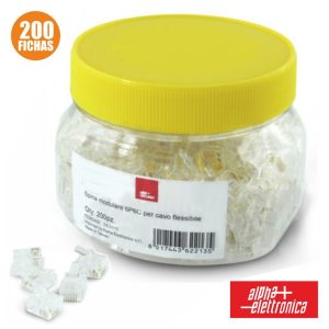 Ficha Telefone RJ10 Modular 4p4c P/ Cabo Flexível 200x - (94-310B)