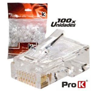 Ficha Telefone RJ45 Modular 8p8c 100x PROK - (94-318/100)