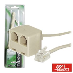 Cabo Telefone 6p4c Macho/ 2fêmea Creme 2.1M Blister - (94-795)
