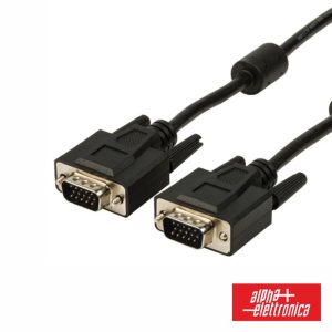 Cabo VGA Macho HD 15p / Macho HD 15p 5m Preto ALPHA - (95-520/05NB)