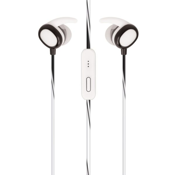 Auscultadores Stereo C/ Fios P/ Desporto Branco - (AUSC-02-WH)