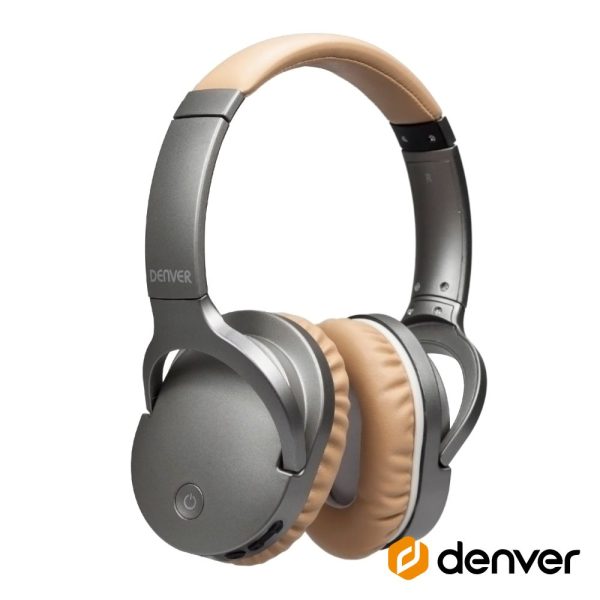 Auscultadores Bluetooth S/ Fios Prateados Denver - (BTN-207SAND)