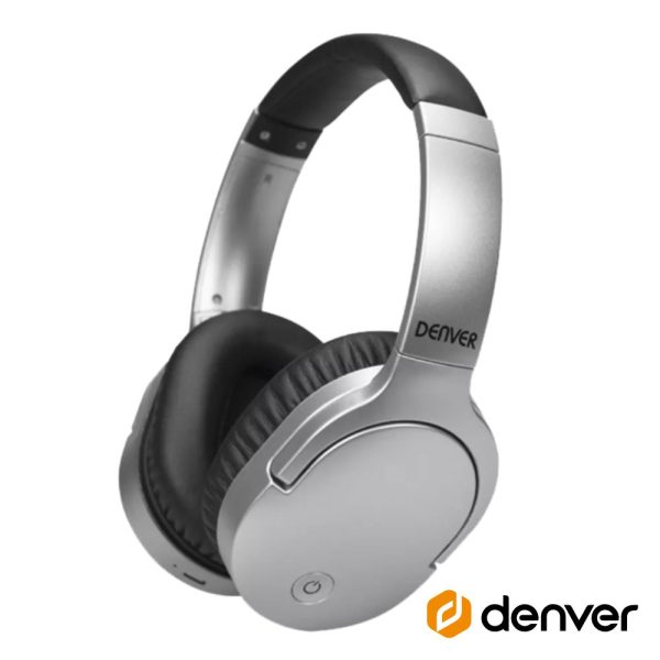 Auscultadores Bluetooth S/ Fios Prateados Denver - (BTN-207SILVER)