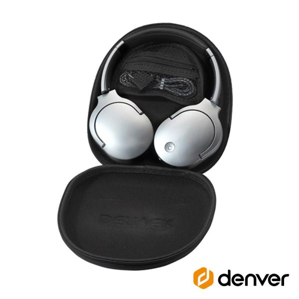 Auscultadores Bluetooth S/ Fios Prateados Denver - Image 2