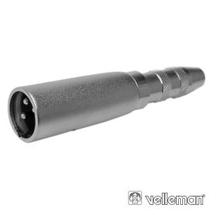 Ficha Adaptadora XLR 3p Macho / Jack Fêmea 6.35mm St - (CAA09)