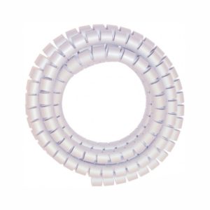 Protetor de Cabo Espiral Branco Transparente 2m Ø16mm - (CABLEPROT-01)