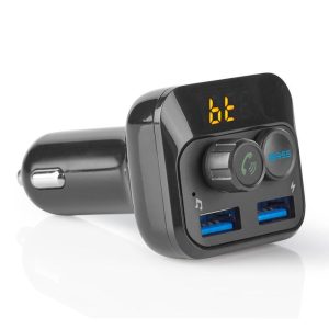 Transmissor FM Bluetooth 2USB/MicroSD F. Isqueiro Preto - (CATR120BK)