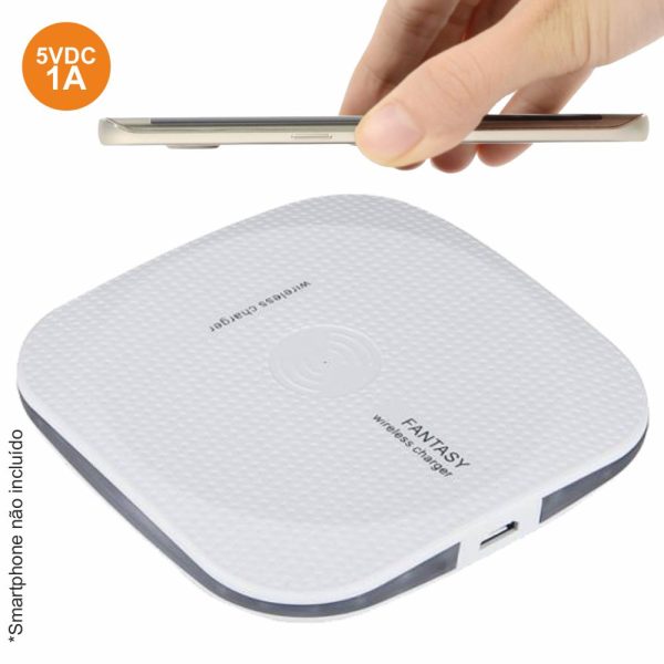 Carregador Por Indução S/ Fios 5v 1A QI - (CI-QI-01/A)
