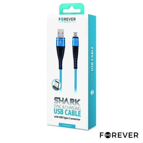 Cabo USB-A 2.0 Macho / Micro USB-B Macho Shark 1M FOREVER - Image 2