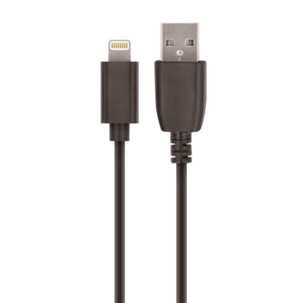 Cabo USB-A 2.0 Macho / Lightning 2m 2A Preto - (CUSBL-3-BK)