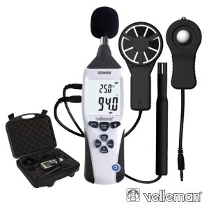 Medidor De Ambiente 5em1 3 1/2 Db+lux VELLEMAN - (DEM900)