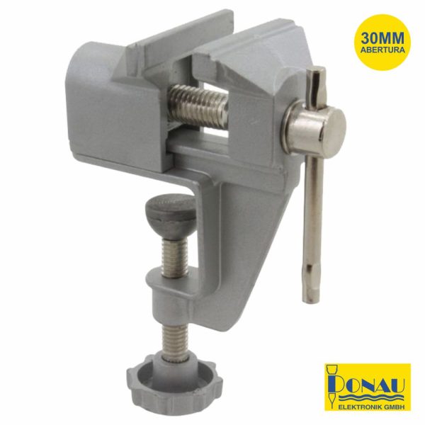 Torno De Mesa Compacto Em Alumínio Abertura 30mm Donau - (DN11-3)