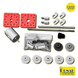 Motor DC 2-6V C/ 7 Engrenagens 2 Placas E Acessórios DONAU - (DN794)