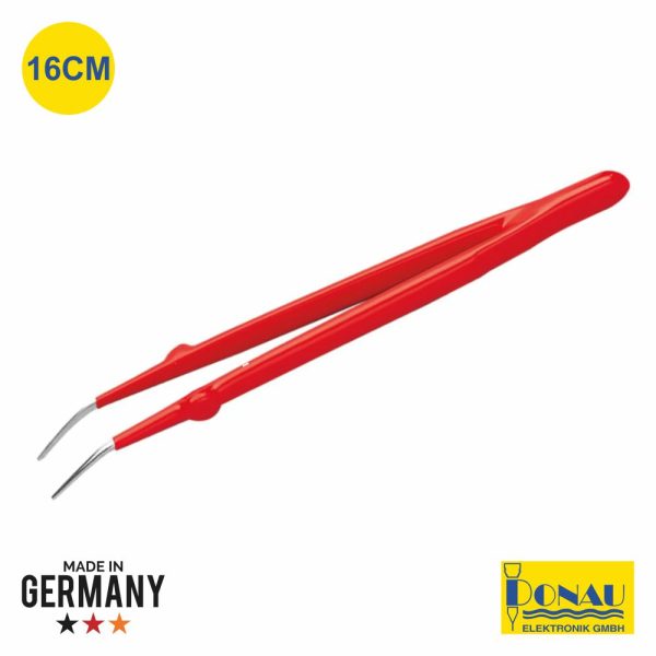 Pinça C/ Pontas Curvas Isolada 160mm Donau - (DNPZ28)