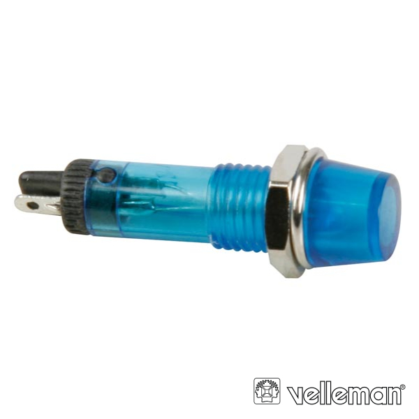 Luz Piloto Redondo Azul 8mm 12V VELLEMAN - (DRDF012BL)
