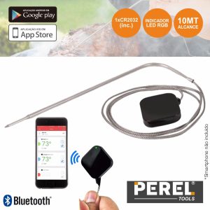 Termómetro Digital Alimentar C/ Bluetooth Perel - (DTP10)