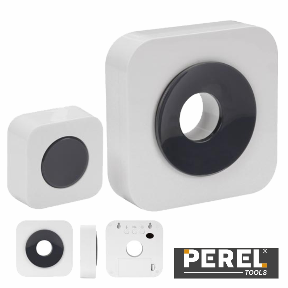 Campainha S/ Fios C/ 1 Receptor Portátil 100M Perel - (EDB8)