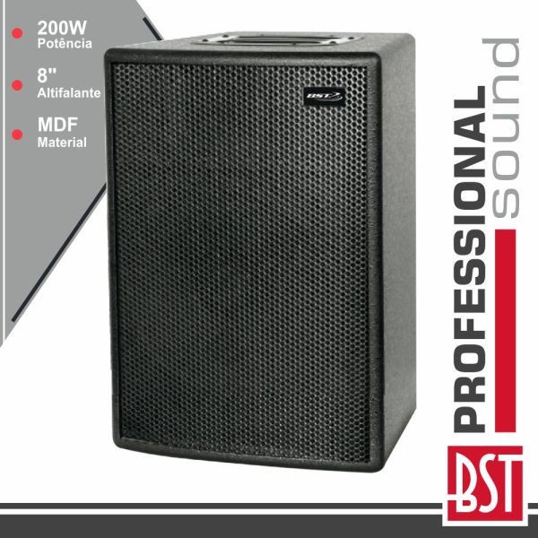 Coluna Passiva Pro 8" 200Wmáx 15mm Mdf BST - (ERX8)