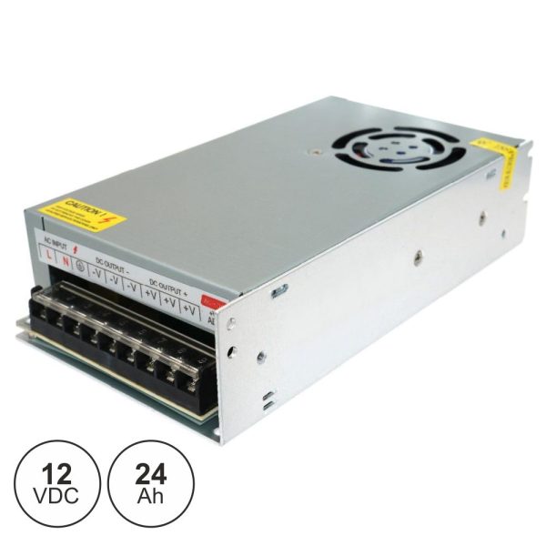Fonte De Alimentação Industrial 12V 300W 24a - (FAI12V-24A(L))