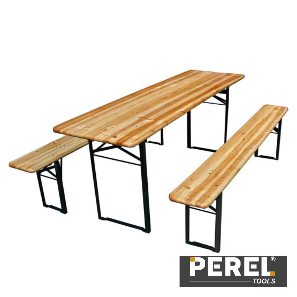 Mesa Dobrável P/ Interior E Exterior C/ 2 Bancos PEREL - (FP150N)