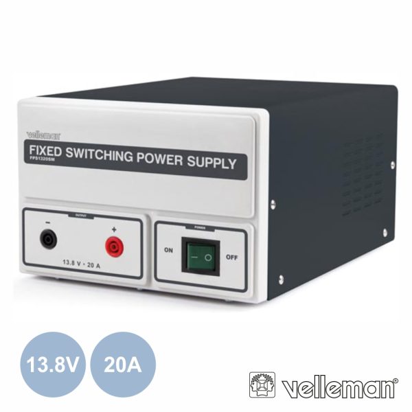 Fonte De Alimentação Fixa 20a 13.8vdc VELLEMAN - (FPS1320SM)