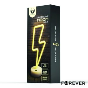 Luz LED Neon Em Forma de Raio C/ Base - (FSNE03)