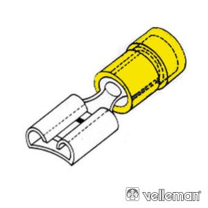 Terminal Fêmea Isolado 6.4mm Amarelo 10X - (FYF6)