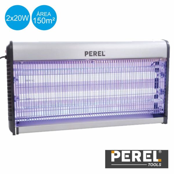Mosquiteiro Eléctrico 2x20W Perel - (GIK16N1)