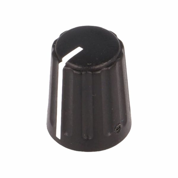 Botão P/ Potenciómetro Preto C/ Linha Branca Ø13