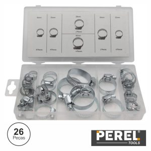 Conjunto Abraçadeiras P/ Mangueiras 26x Perel - (HAS04)