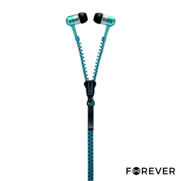 Auscultadores C/ Fios Stereo C/ Fecho Azul FOREVER - (HST-100BL)