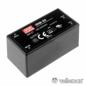 Fonte De Alimentação MeanWell Saída Simples Cápsula 20W 12V - (IRM-20-12)