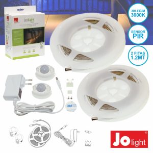 Kit Fita LEDS C/Sensores E Alimentador Jolight - (JO350/912WW)