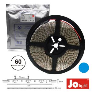 Fita 300 LEDS 3528 Impermeável Azul 12V 5m Jolight - (JO365B-B)