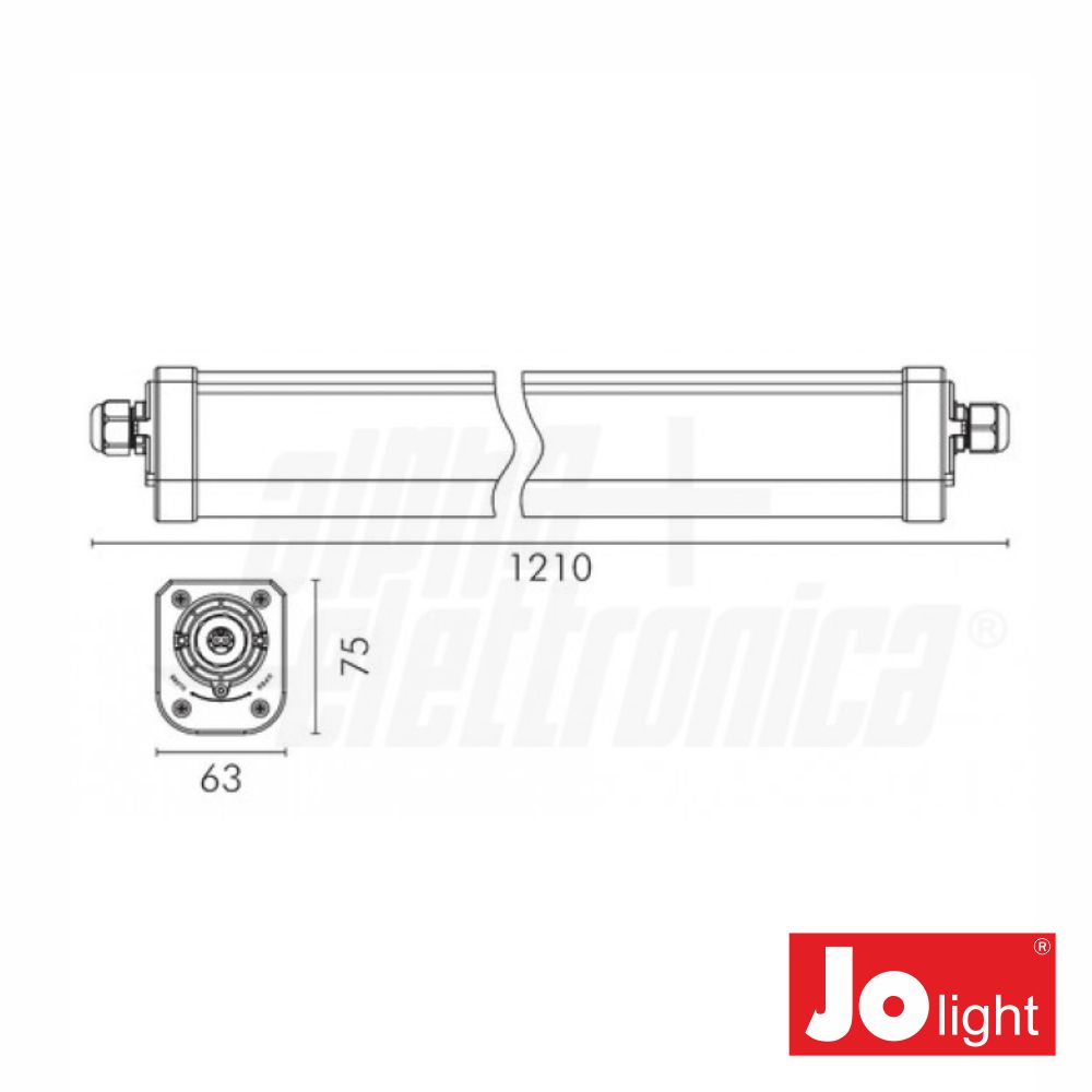 Armadura LED 120cm 36W IP65 4000K 4200lm JOLIGHT - Image 2