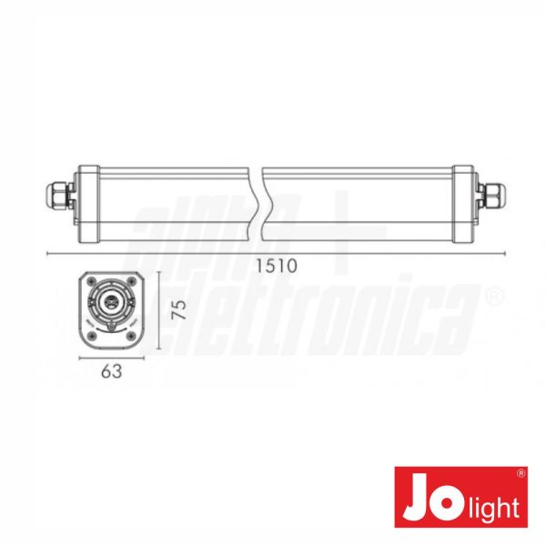 Armadura LED 150cm 50W IP65 4000K 5800lm JOLIGHT - Image 2