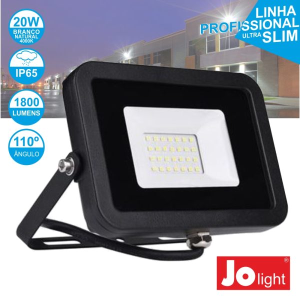 Foco LED 20W 230V Branco Natural 1800lm IP65 Slim Jolight - (JO430/020NW)