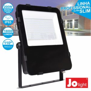 Foco LED 200W 230V Branco Natural 18000lm Preto Jolight - (JO436/200NW)