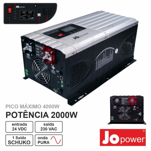Conversor 24V-230V 2000W Onda Pura JOPOWER - (KIPS020-04)