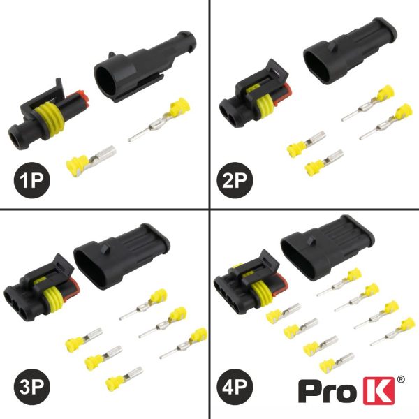 Conjunto de 26 Fichas Superseal 1/2/3/4P C/ Terminais IP67 - Image 2