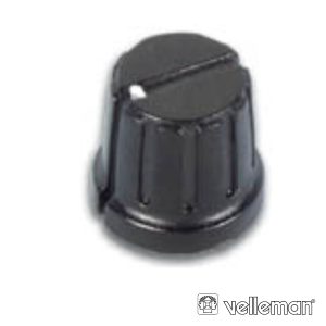 Botão P/ Potenciómetro Preto C/ Ponto Branco 15.5x3mm - (KN153BP)