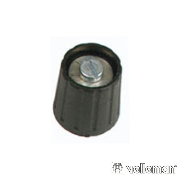 Botão p/ Potenciómetro Preto 15Mm/4Mm VELLEMAN - (KN154N)