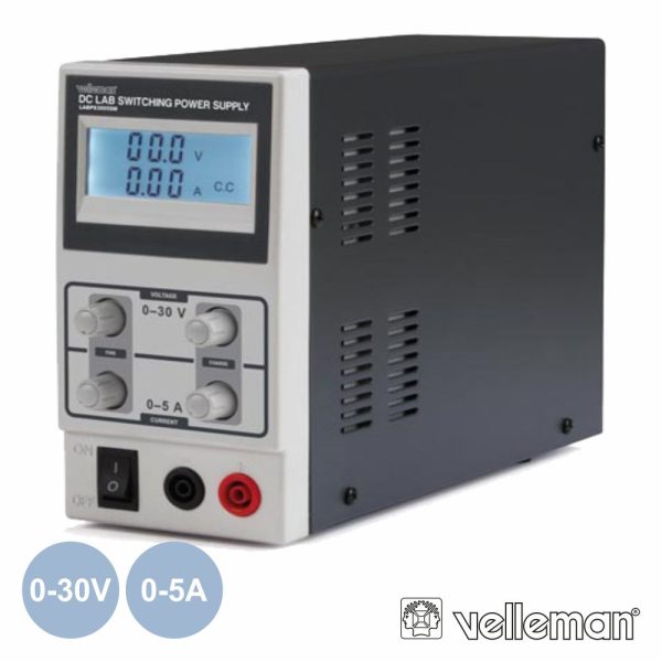 Fonte De Alimentação Digital 0-30V / 0-5A VELLEMAN - (LABPS3005SM)