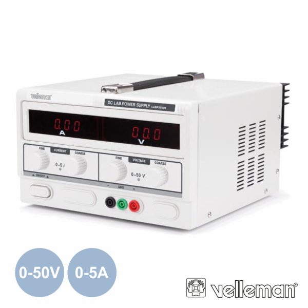 Fonte De Alimentação Digital 0-50v / 0-5A VELLEMAN - (LABPS5005)