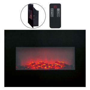 Lareira Elétrica 1800W C/ Efeito Chama Termostato E Comando - (LE-05)