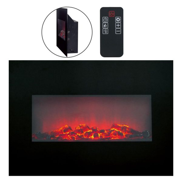 Lareira Elétrica 1800W C/ Efeito Chama Termostato E Comando - (LE-05)
