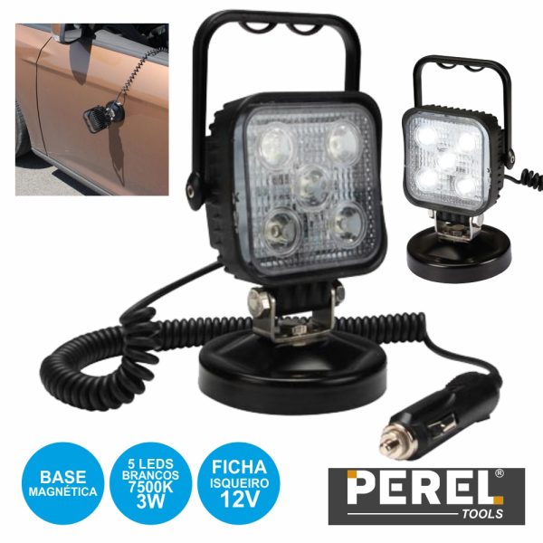 Foco LED 15W C/ Base Magnética Branco 7500k Perel - (LEDA251NW)