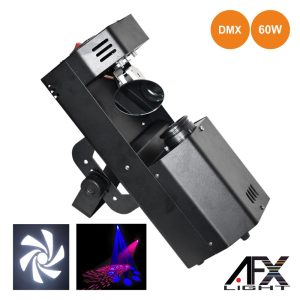 Projetor Luz C/ 1 LED Branco 60W 2 Discos Gobo DMX AFXLIGHT - (LEDSCAN60)